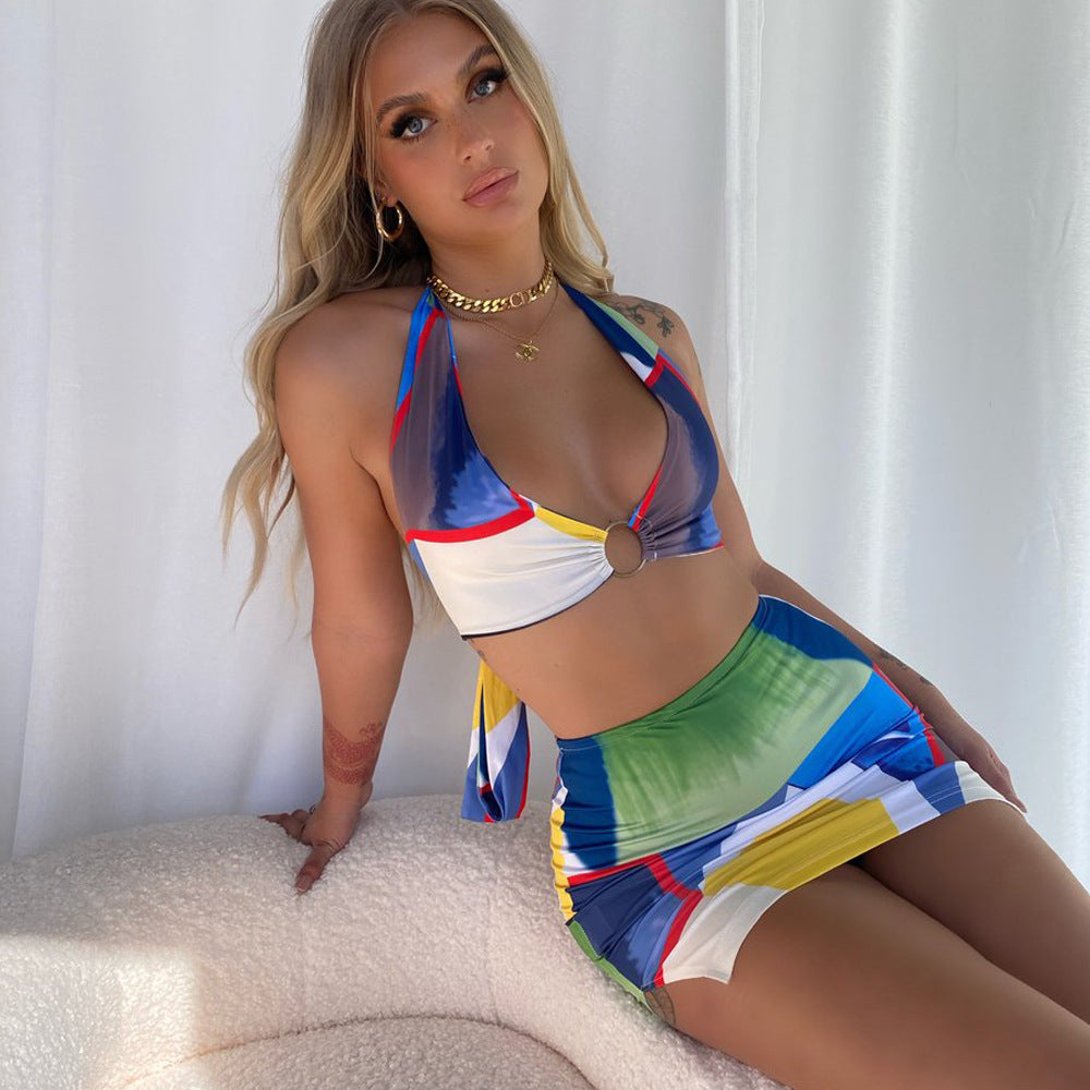 Conjunto sexy con cuello halter