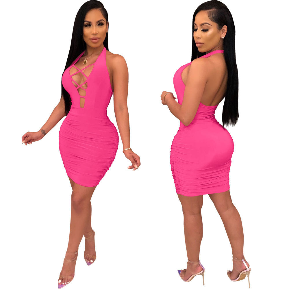Vestido corto con escote